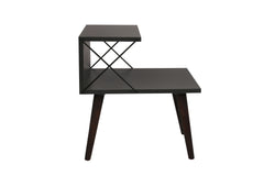 Table de chevet Wyda H55cm Bois Anthracite