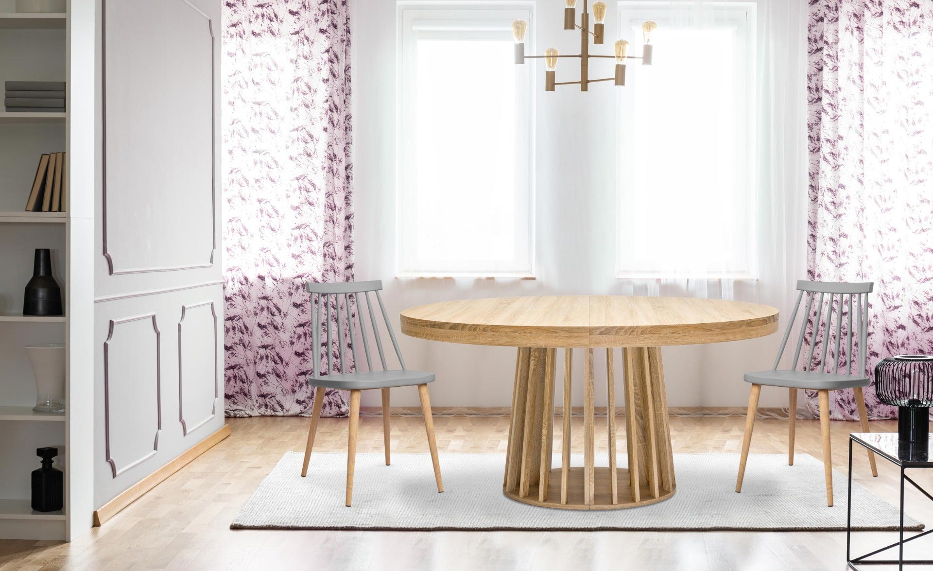 Lot de 2 chaises scandinaves Trouville Gris