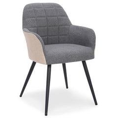 Chaise / Fauteuil Unika Tissu Gris et Beige