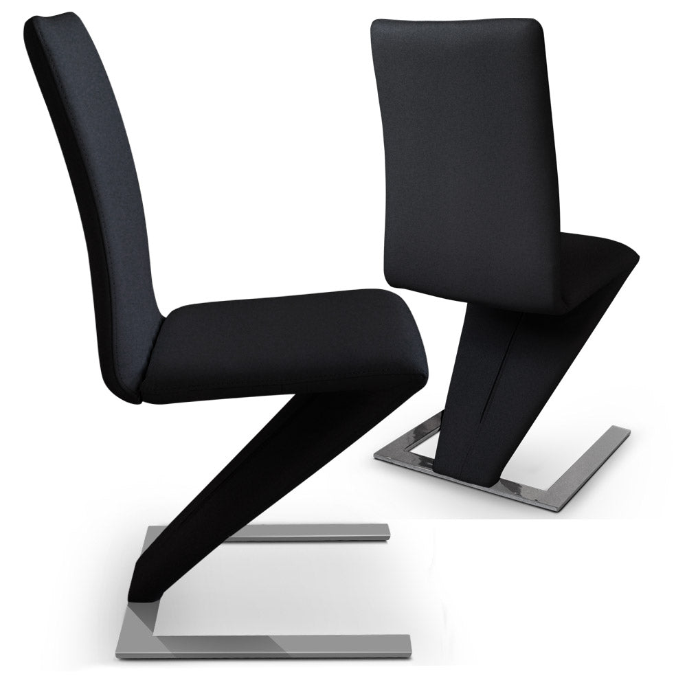 Lot de 2 chaises design et modernes noires Flash
